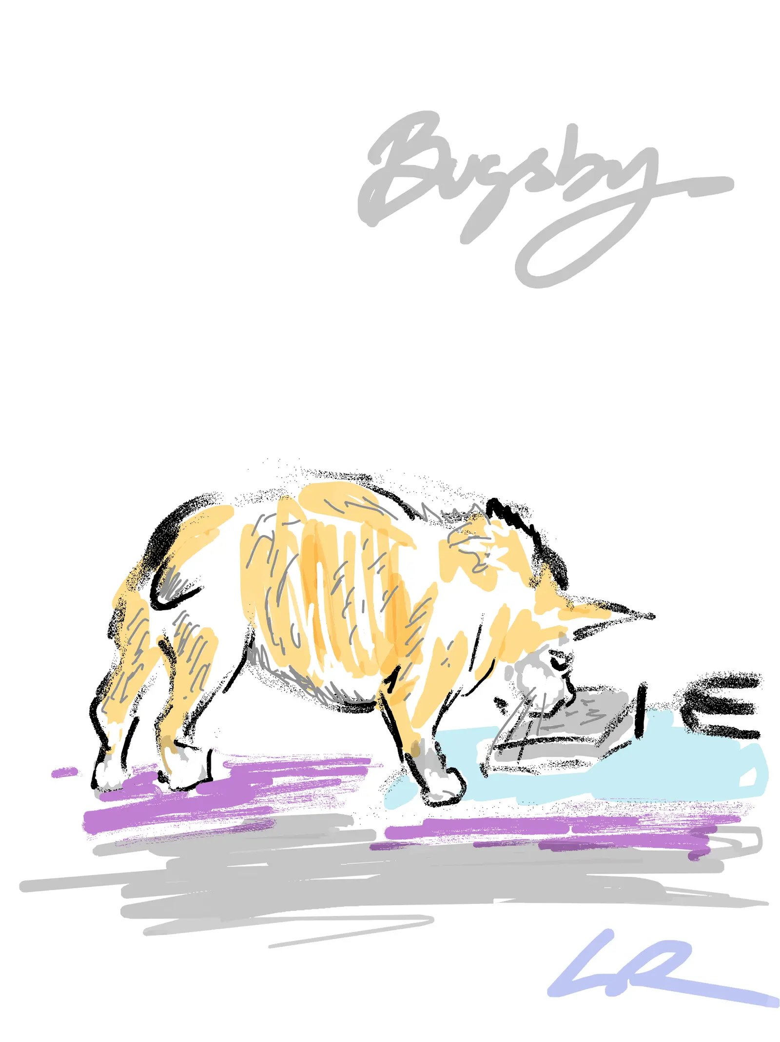 Mr Bugsby getting chubby , first handwritten page