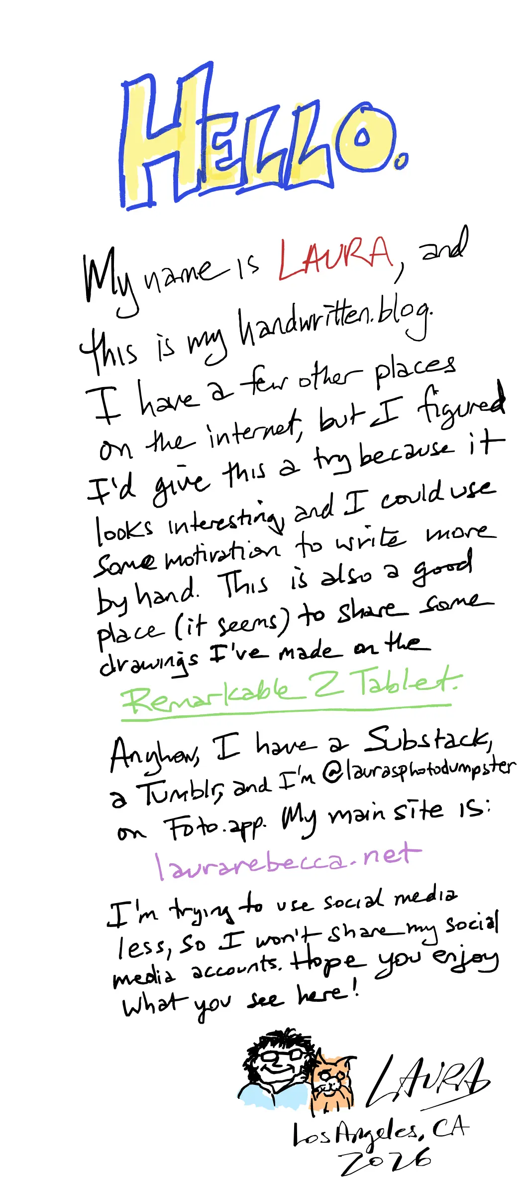 Home, handwritten page 1
